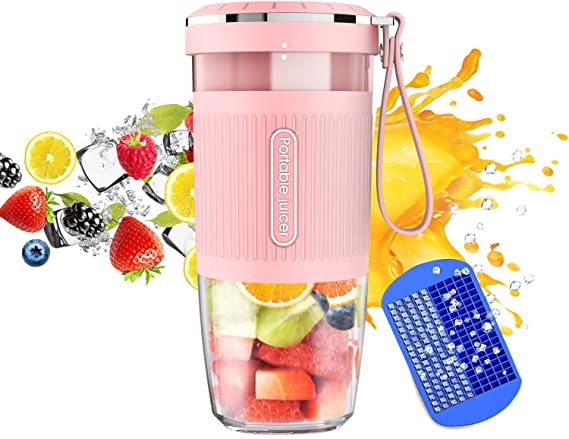 KLOUDI Portable Blender, Cordless Personal Blender Juicer, Mini Mixer, Waterproof Smoothie Blender With USB Rechargeable, BPA Free Tritan 300ml, Home, Office, Sports, Travel, Outdoors
