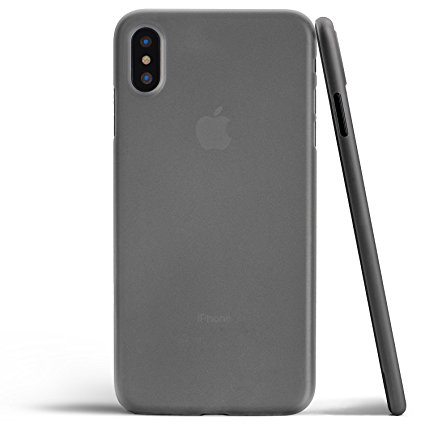 iPhone X Case, Thinnest Cover Premium Fit Ultra Thin Light Slim Minimal Anti-Scratch Protective - For Apple iPhone X | totallee (Grey)