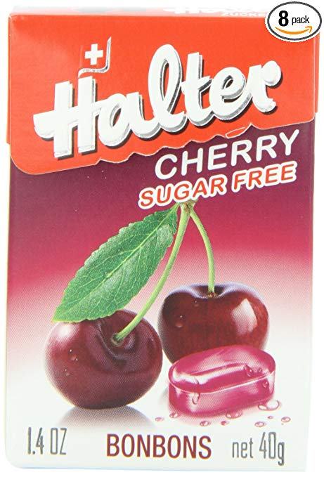Halter Sugar Free Candies, Cherry, 1.4000-Ounce (Pack of 8)