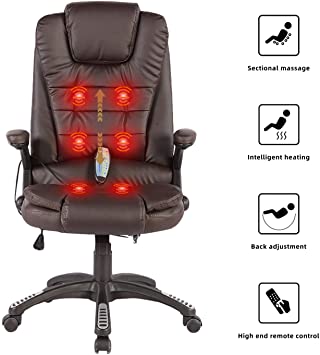 Mecor Massage Office Chair Thick High Back Fabric Executive Computer Desk Chair, Ergonomic Reclining Chair with Lumbar Support, Rolling Swivel Executive Chair