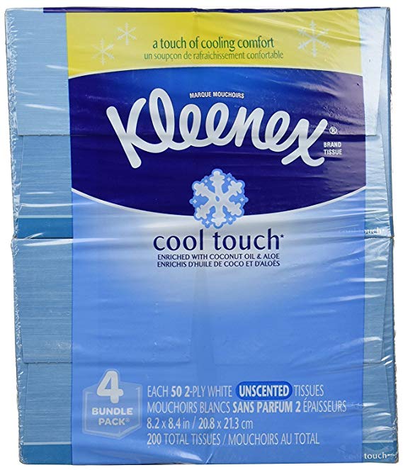 Kleenex 700690401841 Cool Touch Tissues, Upright-50 ct-16 pk