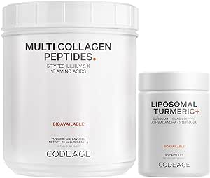 Joint & Immune Support Duo: Collagen Peptides Powder and Turmeric