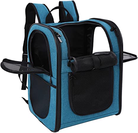 Apollo Walker Pet Carrier Backpack for Large/Small Cats and Dogs, Puppies, Safety Features and Cushion Back Support | for Travel, Hiking, Outdoor Use (Teal)