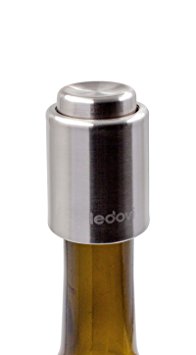 ledovi Stainless Steel Vacuum Wine Stopper WS08 - Pump Inside - Keep Your Best Wine Fresh