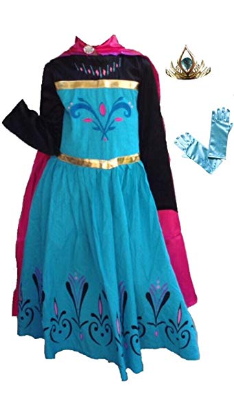 Inspired Elsa Coronation Dress, Tiara and Gloves Set