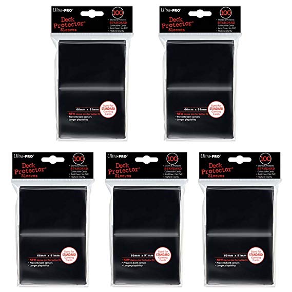 Ultra Pro Deck Protector Sleeves for Standard Size Cards | Black | 500-Count