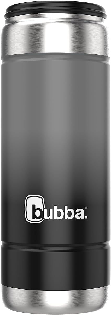 Bubba Trailblazer Tallboy Vacuum-Insulated Stainless Steel Tumbler with Spill-Proof Slider Lid, 18oz Beverage Bottle Keeps Drinks Cold for 12 Hours, Licorice