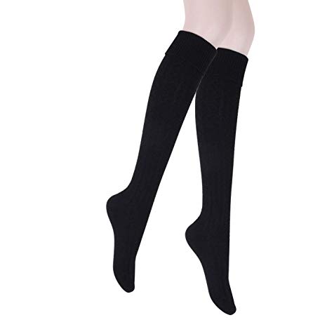JET-BOND Thick Wool Woollen Cashmere Thigh High Knee Socks Warm Stockings Knit Sweater Thickening Leg Warmers FS03