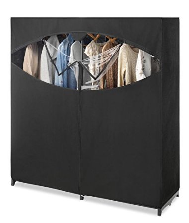 Whitmor Black Extra Wide Clothes Closet - Zippered Front Opening