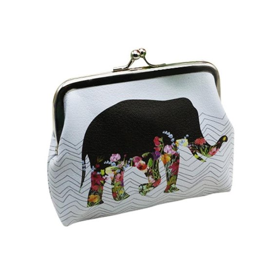 Ammazona Womens Elephant Wallet Card Holder Coin Purse Clutch Handbag