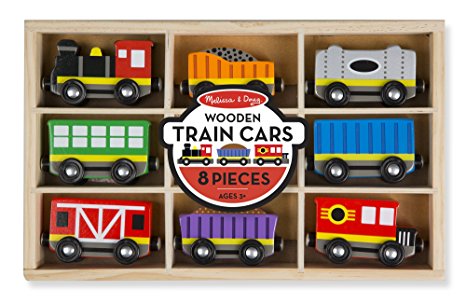 Melissa & Doug  Wooden Train Cars Train