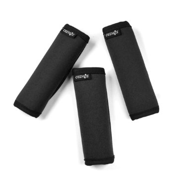 Cosmos ® 3 PCS Black Color Comfort Neoprene Handle Wraps/Grip for Travel Bag Luggage Suitcase