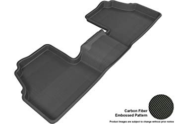 3D MAXpider Second Row Custom Fit All-Weather Floor Mat for Select Buick Encore/Chevrolet Trax Models - Kagu Rubber (Black)