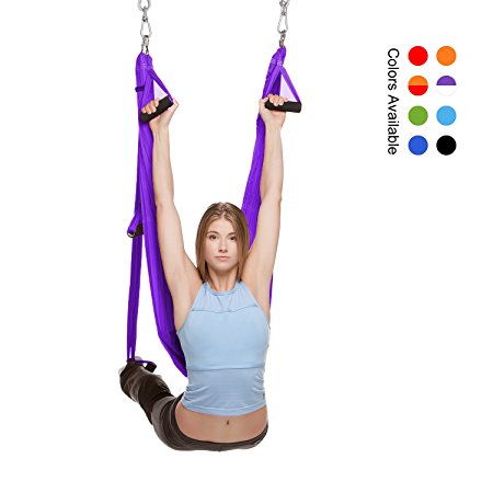 EuroSports High Load Capacity Aerial Yoga Swing/ Inversion/ Hammock/ Sling For Flying Antigravity With a Carrying Bag