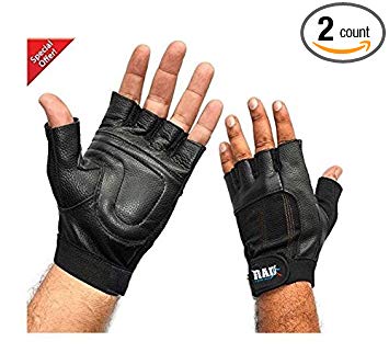 RAD Ultimate Strength RAD Leather Weight Lifting Gloves Gym Fitness Exercise Body Building New