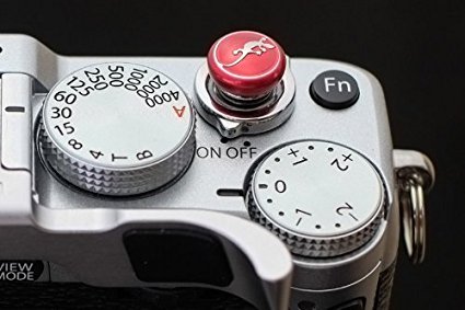 Anodized Red Lizard Custom Soft Release Button - fits any standard threaded release - Fujifilm X-Pro2, X-E2s/X-E2, X-T10, X100T/X100s/X100 by LENSMATE