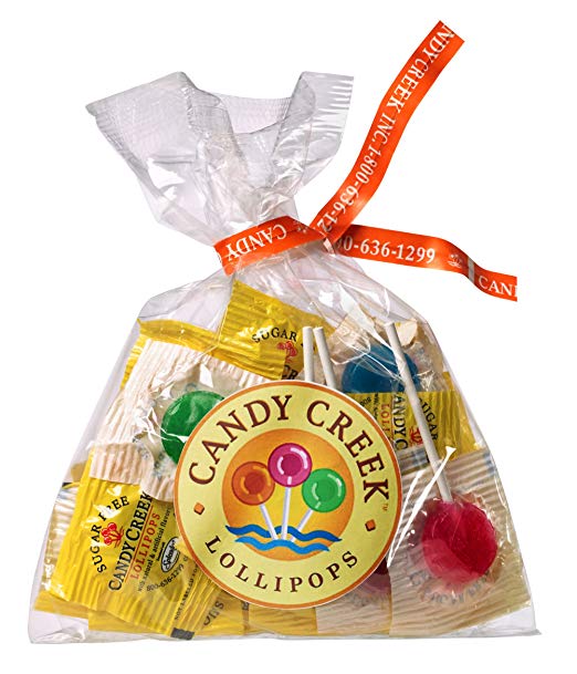 Candy Creek Sugar Free Fruit Lollipops, 20 Pop Sampler