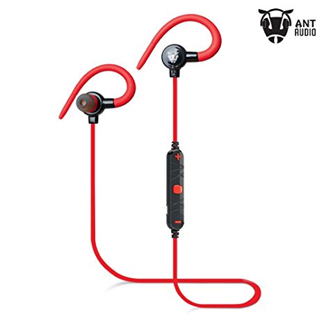 Ant Audio H25R In-Ear Bluetooth Sports Earbud Earphones with Mic (Red)