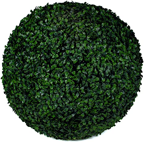 3rd Street Inn Boxwood Topiary Ball - 21" Artificial Topiary Plant - Wedding Decor - Indoor/Outdoor Artificial Plant Ball - Topiary Tree Substitute (2, Boxwood)