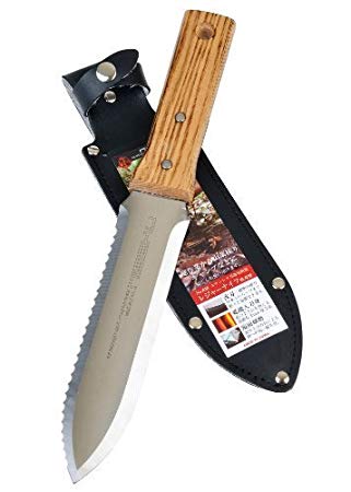 Japanese Hori Hori Garden Landscaping Digging Tool With 7-inch Stainless Steel Blade & Sheath