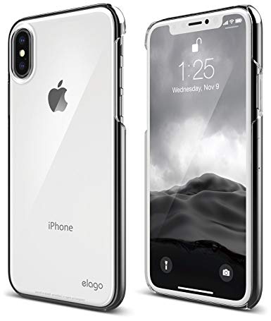 elago Slim Fit 2 Series iPhone Xs, iPhone X Case - Durable Scratch Resistant Coat Minimalistic Designed Protective Cover for Apple iPhone Xs (2018), iPhone X (2017) (Crystal Clear)