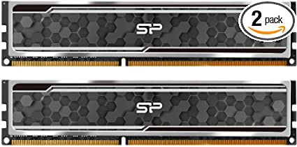 Silicon Power DDR4 16GB (2 x 8GB) RAM 2666MHz (PC4 21300) 288-pin CL19 1.2V Non ECC Unbuffered UDIMM Desktop Memory with Heatsink SU016GBLFU266BD2J6