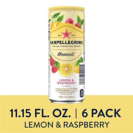 San Pellegrino Momenti Lemon & Red Raspberry Can (Pack of 6)