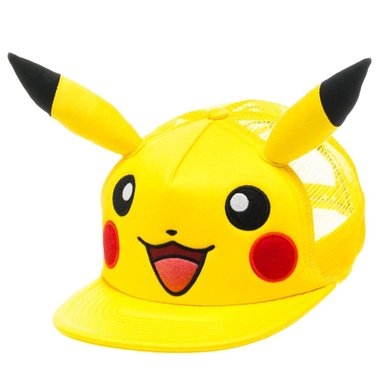 Pokemon - Pikachu Big Face W/Ears Hat Size ONE SIZE