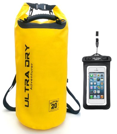Premium Waterproof Bag Sack with phone dry bag and long adjustable Shoulder Strap Included Perfect for Kayaking  Boating  Canoeing  Fishing  Rafting  Swimming  Camping  Snowboarding