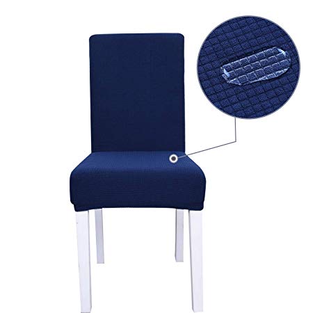 Granbest 4 Pieces Waterproof Chair Covers High Stretch Dining Room Chair Slipcovers (Blue, 4 Pieces)