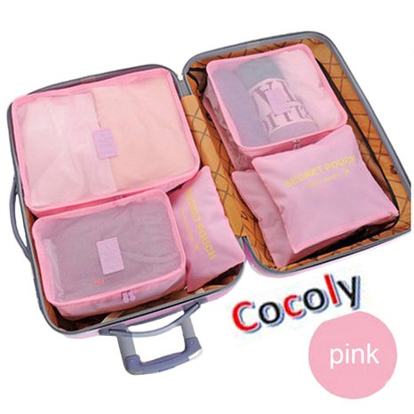Cocoly 6 sets travel Organizers Packing Cubes Luggage Organizers Compression Pouches