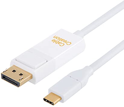 USB C to DisplayPort 4K, CableCreation USB Type C to DP Cable Adapter 6FT Thunderbolt 3 Compatible, Work with MacBook Pro 2019, Oculus Rift S, iPad Pro 2018, iMac 2018 2019, XPS 13, Surface Go