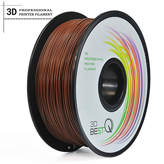 3D BEST-Q PLA 1.75mm 3D Printer Filament, Dimensional Accuracy  /- 0.03 mm, 1KG Spool,16 Color To Choose (coffee)