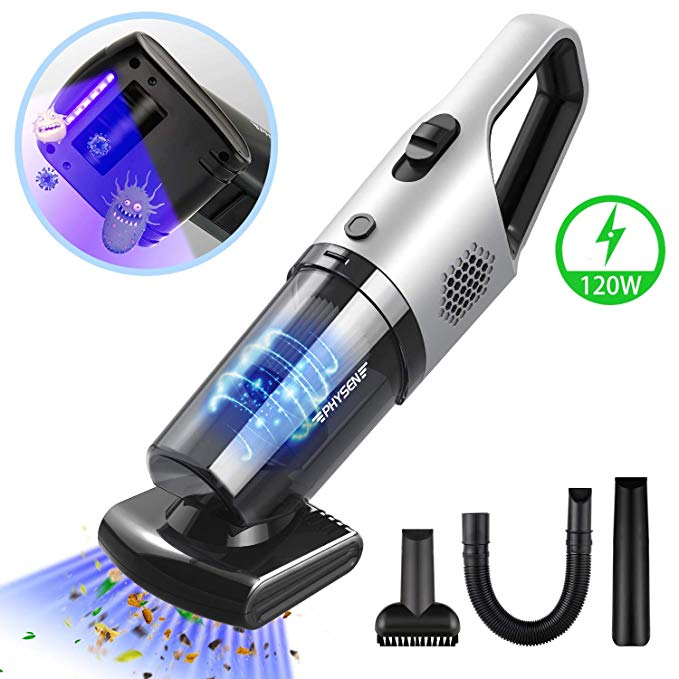 PHYSEN Handheld Vacuum Cordless Car Vacuum Cleaner 6KPa 120W Cyclonic Suction with Motorized Rolling Brush Inner Warehouse Newest Design Dry Wet Vacuum