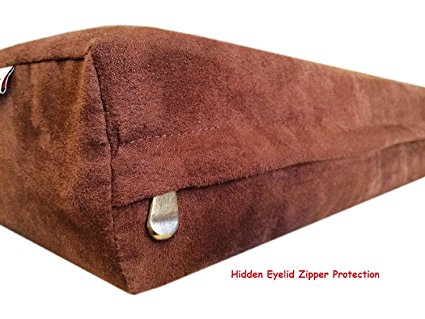 47''x29''x4'' Chocolate Brown MicroSuede Fabric 100% Washable Resistant Anti Slip Luxury Comfort Replacement Dog Bed Zippered Duvet Gusset Case - Cover Only