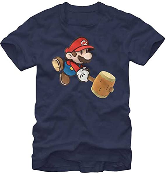 Nintendo Men's Paper Mario Hammer Short Sleeve T-Shirt