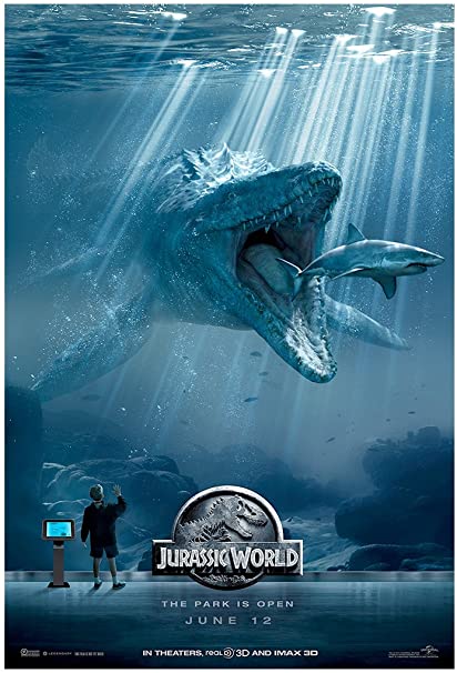 Jurassic World Movie Poster (Style B) - Size 24" X 36" - This is a Certified Poster Office Print with Holographic Sequential Numbering for Authenticity.