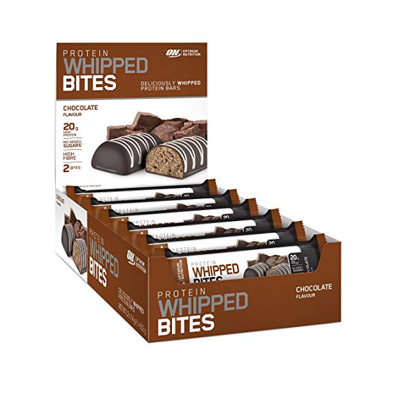 Optimum Nutrition Whipped Bites Protein Snack Bar,Box of 12 Chocolate