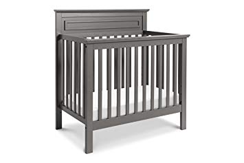 DaVinci Autumn 2-in-1 Mini Crib and Twin Bed with Mattress Pad, Slate