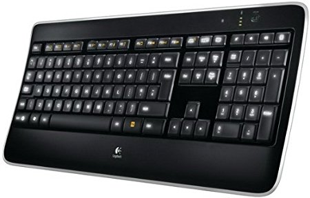 Logitech K800 Wireless Illuminated Keyboard, UK Layout - Black