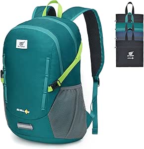 SKYSPER Lightweight Hiking Backpack - 20L Small Travel Backpack Packable Back Packs Water Resistant Hiking Backpacks for Women Men(Cyan)