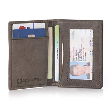 Alpine Swiss RFID Business Card Case ID Wallet