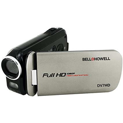 Bell Howell DV7HD-GY Slice2 HD Video Recording Slice2 DV7HD Full 1080p HD Camcorder with Touchscreen and 60x Zoom