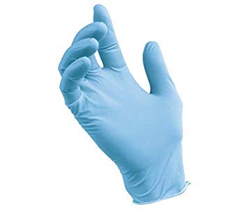 SemperGuard Blue Nitrile Disposable Gloves Powder Free Textured 4 Mil Thickness Latex Free Food & Safety Glove (Medium Box)
