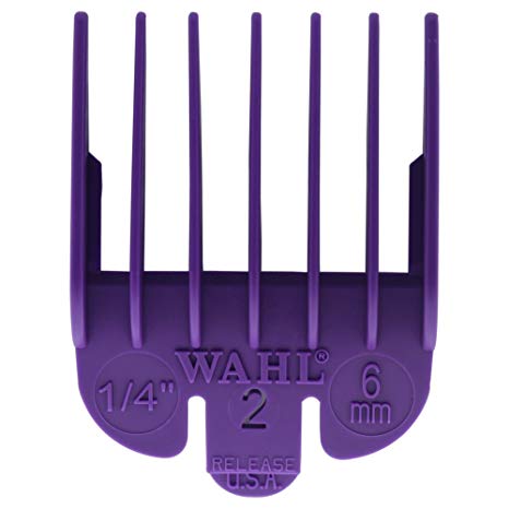 Wahl Professional Color Coded Comb Attachment #3124-703 – Purple #2 – 1/4" (6.0mm) – Great for Professional Stylists and Barbers