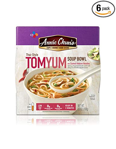 Annie Chun's Tom Yum Soup Bowl with Hokkien Noodles, Thai-Style, 5.9-oz (Pack of 6)