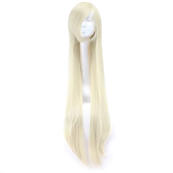 MapofBeauty 100cm Beautiful Charming Cosplay Straight Wig (Beige)