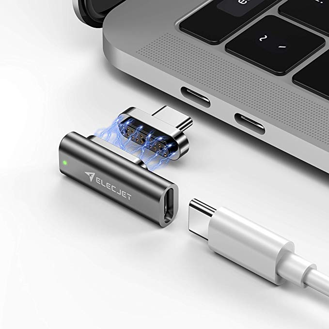 ELECJET MagJet S, 20 Pin Magnetic USB C PD Charging Cable, 100W Fast Charging,10 Gbps Data Transfer, RJ45 Gigabit Ethernet Connection, 4K Video @ 60Hz for New MacBook Pro/Air and Any USB C Devices
