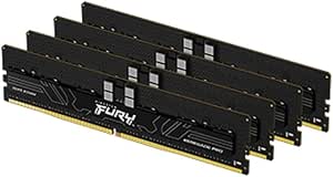 Kingston Fury Renegade Pro XMP 128GB 6000MT/s DDR5 ECC Reg CL32 DIMM (Kit of 4) Memory Overclockable ECC Registered DIMM- KF560R32RBK4-128