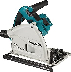 Makita dsp601zju Sega a Immersione (56 mm, con Bluetooth, Batteria, Senza Caricatore, in Makpac, 1200 Watt, 18 V), W, 18 V, Blu